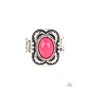 Vivaciously Vibrant - Pink Stretchy Ring